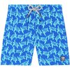 Boys Turtle Swim Trunk, Blue - Swim Trunks - 1 - thumbnail