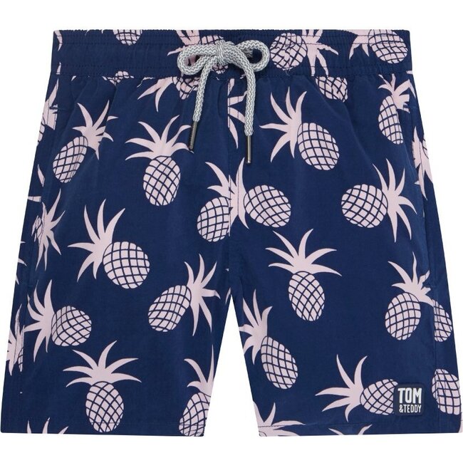 Boys Pineapple Swim Trunk, Shell Pink