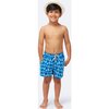 Boys Turtle Swim Trunk, Blue - Swim Trunks - 2
