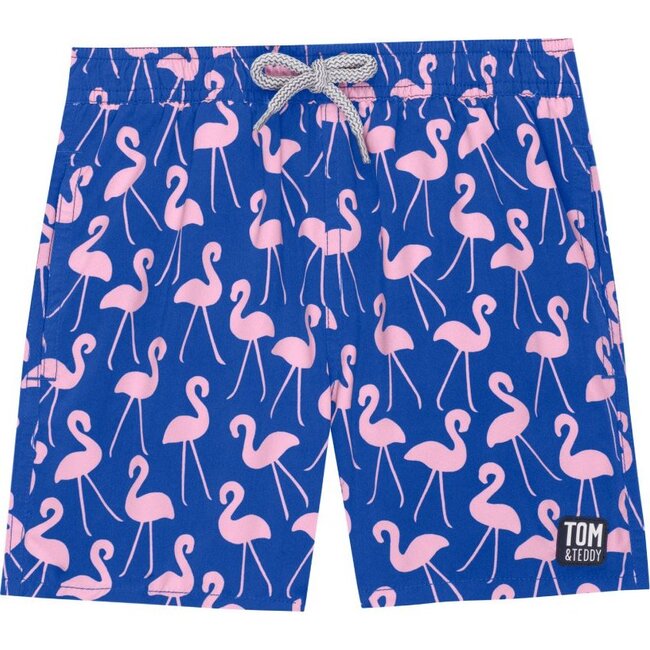 Boys Flamingo Swim Trunk, Rose