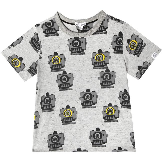 Noah T-Shirt, Robot Print - Tees - 1