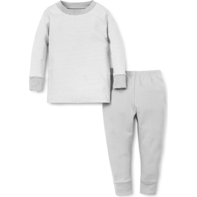 Essentials Striped Pajama Set Large, Grey