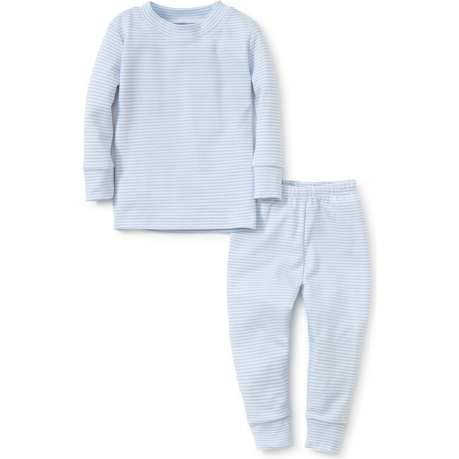 Simple Stripe Pajama Set Large, Blue