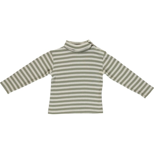 Vintage Turtleneck, Green Stripe - Shirts - 1