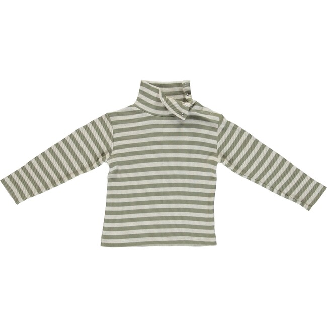 Vintage Turtleneck, Green Stripe - Shirts - 2