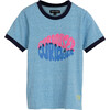 Domino Slub Ringer Tee, Bright Blue - Shirts - 1 - thumbnail