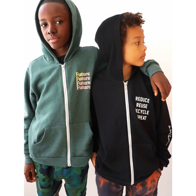 Future Zip Hoodie, Heather Forest - Sweatshirts - 2