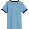 Domino Slub Ringer Tee, Bright Blue - Shirts - 3
