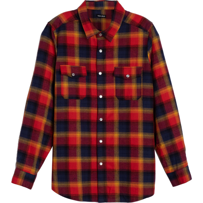 Keith Men's Flannel, Red Plaid