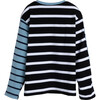 Harlow Kangaroo Long Sleeve Tee, Blue & Black Stripe - Tees - 3