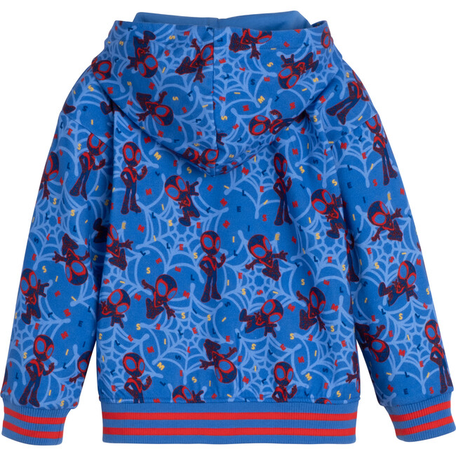 All-Over Print Hoodie featuring Miles Morales, Royal Blue & Red