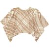 Kids Plaid Blanket Poncho, Beige - Raincoats - 1 - thumbnail