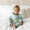 Toddler & Kids Two Piece Bamboo Pajama Set, Green Dinosaurs - Pajamas - 2