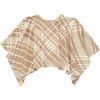 Kids Plaid Blanket Poncho, Beige - Raincoats - 2