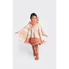 Kids Plaid Blanket Poncho, Beige - Raincoats - 4