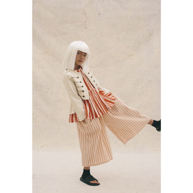 Carrousel Wide Pants, Orange Stripe - Pants - 4