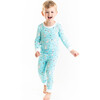 Toddler & Kids Two Piece Bamboo Pajama Set, Aqua Bunnies - Pajamas - 3