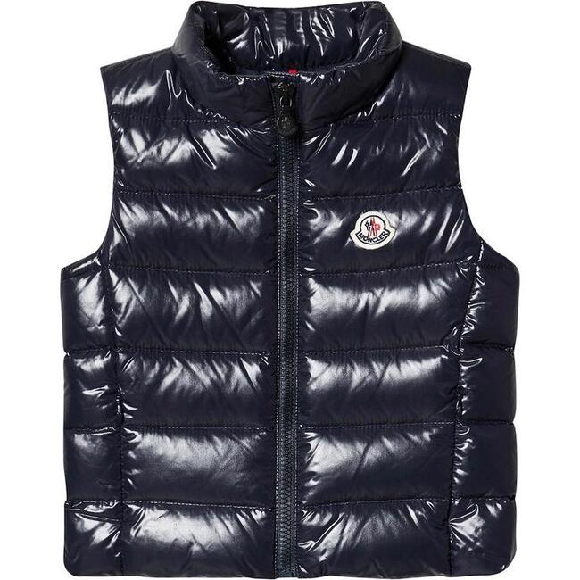 Puffer Vest, Navy - Vests - 1