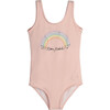 Mae One Piece Swim Suit, Pink Metallic - One Pieces - 1 - thumbnail