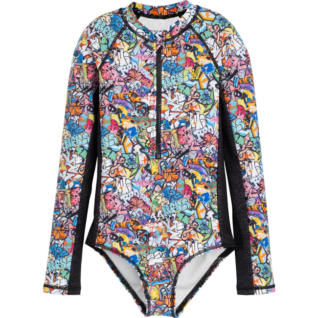 Marina Swim Rashguard One Piece, Graffiti - One Pieces - 1