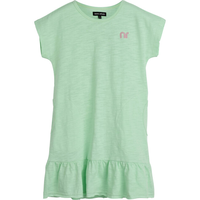 Sia Slub Dress, Mint - Dresses - 1