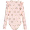 Sophie Swim Rashguard One Piece, Pink Salt Rainbow - One Pieces - 3