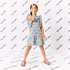 Coco Ruffle Dress, Xenon Blue Rainbow - Dresses - 2
