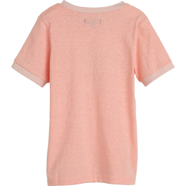 Domino Slub Ringer Tee, Neon Pink - Shirts - 3
