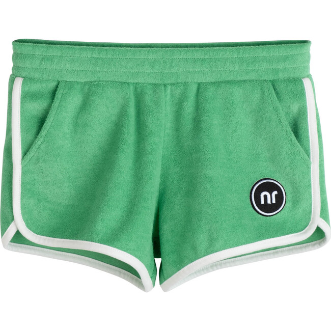 Joni Retro Terry Shorts, Gumdrop Green - Shorts - 1