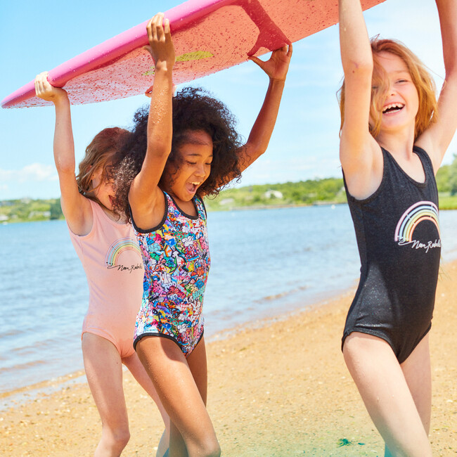 Mae One Piece Swim Suit, Pink Metallic - One Pieces - 9