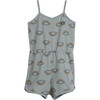 Debbie Jersey Romper, Xenon Blue Rainbow - Rompers - 1 - thumbnail