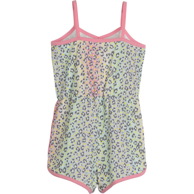 Debbie Jersey Romper, Rainbow Ombre Leopard - Rompers - 3