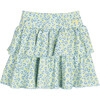 Courtney Ruffle Skirt, Mint Leopard - Skirts - 1 - thumbnail