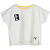 Sawyer Cropped Tee, Marshmallow - Shirts - 1 - thumbnail