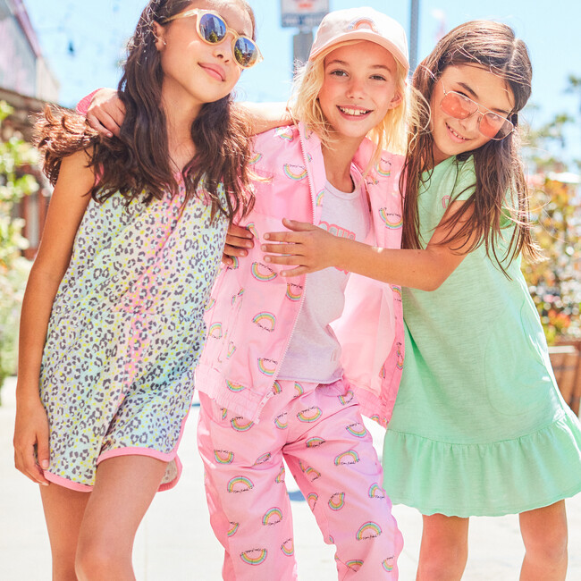 Debbie Jersey Romper, Rainbow Ombre Leopard - Rompers - 4