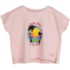 Sawyer Cropped Tee, Light Pink - Shirts - 1 - thumbnail