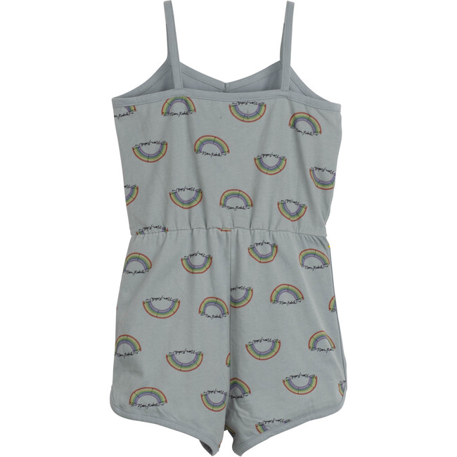 Debbie Jersey Romper, Xenon Blue Rainbow - Rompers - 3