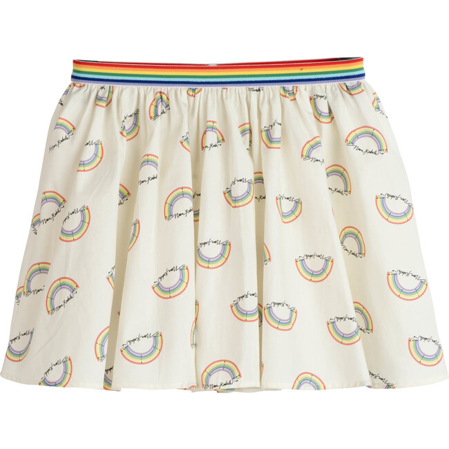 Patti Poplin Skirt, Marshmallow Rainbow - Skirts - 1