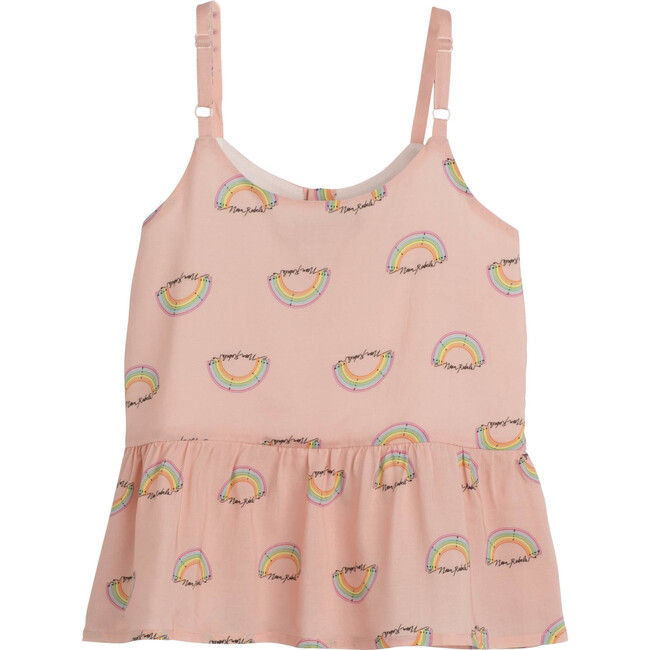 Birdie Viscose Top, Pink Salt Rainbow - Shirts - 3