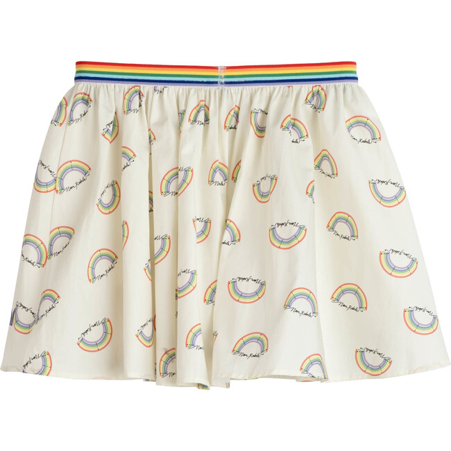 Patti Poplin Skirt, Marshmallow Rainbow - Skirts - 3