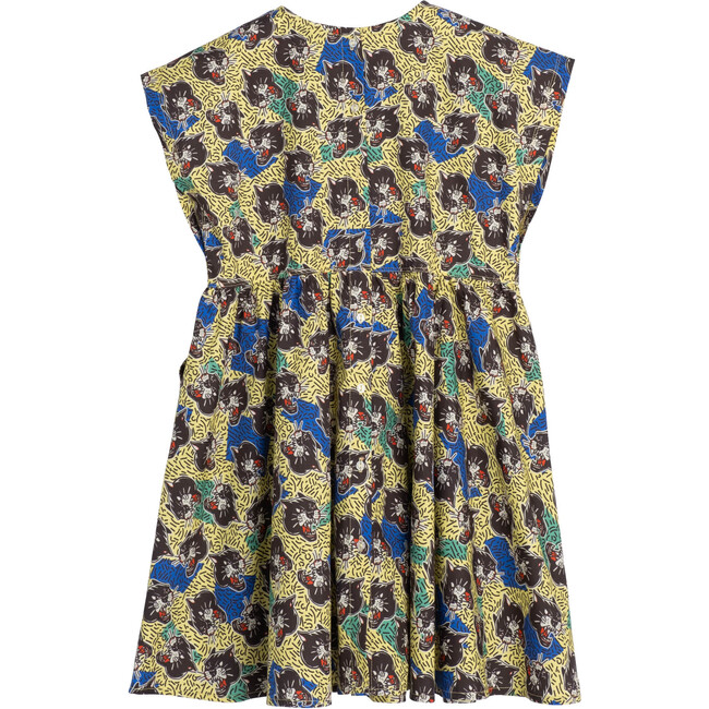 Zadie Poplin Dress, Yellow Iris Panther - Dresses - 3