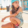 Debbie Jersey Romper, Xenon Blue Rainbow - Rompers - 4