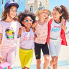Birdie Viscose Top, Pink Salt Rainbow - Shirts - 4