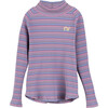 Ellis Ribbed Turtleneck, Lavender Multi - Shirts - 1 - thumbnail