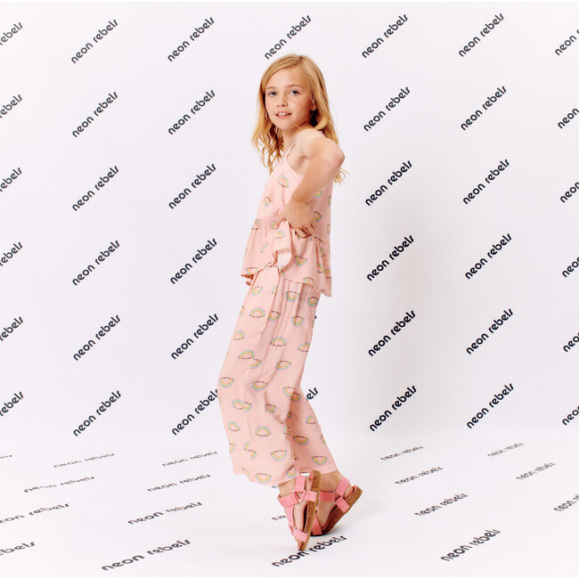 Birdie Viscose Top, Pink Salt Rainbow - Shirts - 8