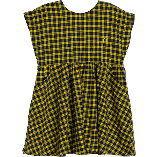 Zadie Skater Dress, Yellow Plaid - Dresses - 1