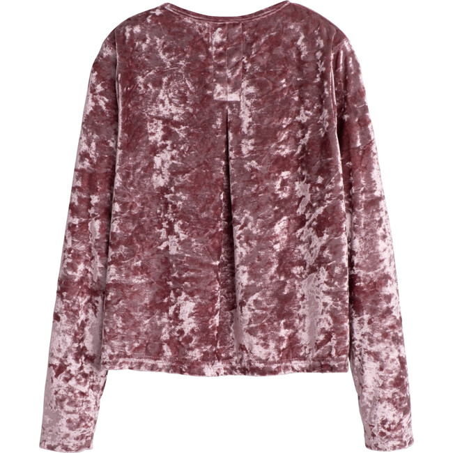 Josephine Velour Top, Mauve - Shirts - 3