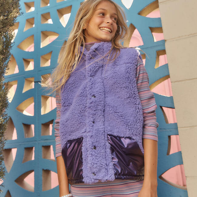 Ellis Ribbed Turtleneck, Lavender Multi - Shirts - 6