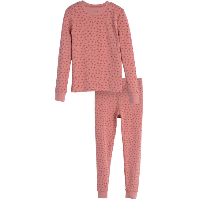 Taylor Long Sleeve Pajamas, Ditsy Hearts - Pajamas - 1