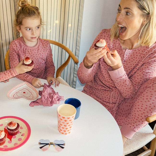 Taylor Long Sleeve Pajamas, Ditsy Hearts - Pajamas - 6